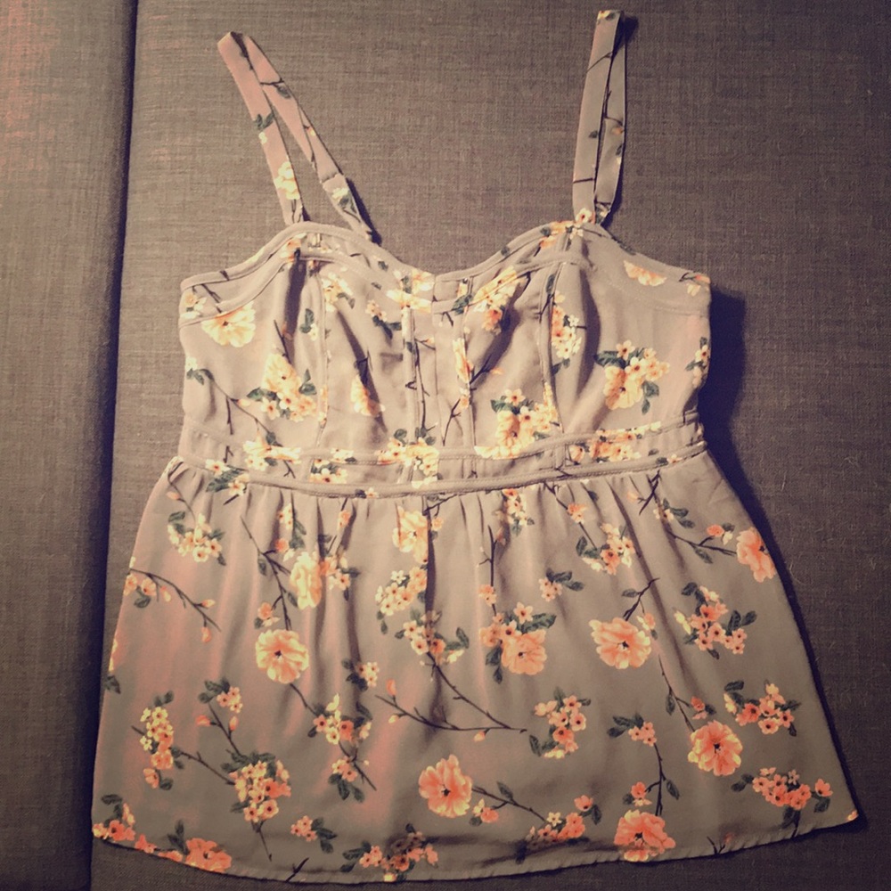 Torrid Cherry Blossom Blouse Tank Top
